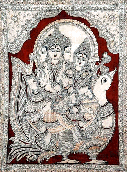 Saraswathi and Brahma
